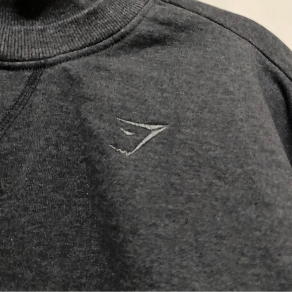 Gymshark Charcoal Gray Cropped Sweatshirt Large - Picture 4 of 8